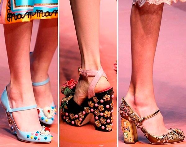 Модные тенденции Весна/Лето 2016: обувь (фото коллекции Dolce & Gabbana)