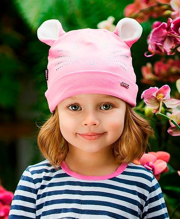 Детские трикотажные шапки для девочек 2018 фото