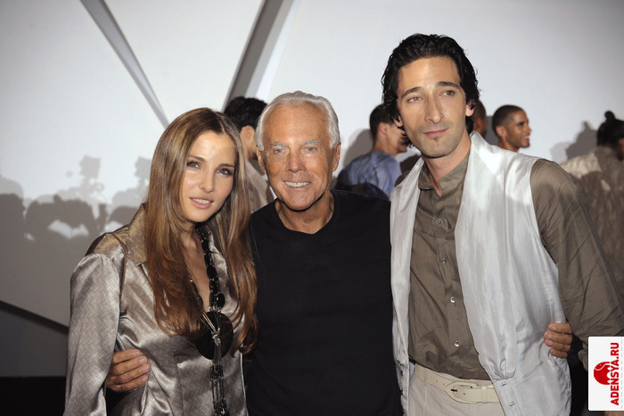 Adrien Brody ( ), Giorgio Armani ( )  Elsa Pataky ( )  Emporio Armani Men’s show